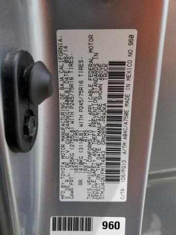 3TMJU4GN1FM174943 - 2015 TOYOTA TACOMA DOUBLE CAB PRERUNNER SILVER photo 12