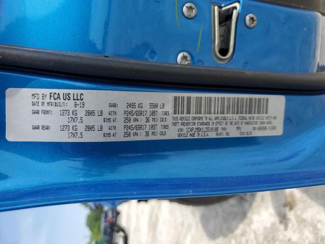 1C4PJMBX1LD510108 - 2020 JEEP CHEROKEE TRAILHAWK BLUE photo 14