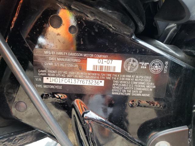 1HD1FC4137Y673236 - 2007 HARLEY-DAVIDSON FLHTCUI 黑色 照片 10