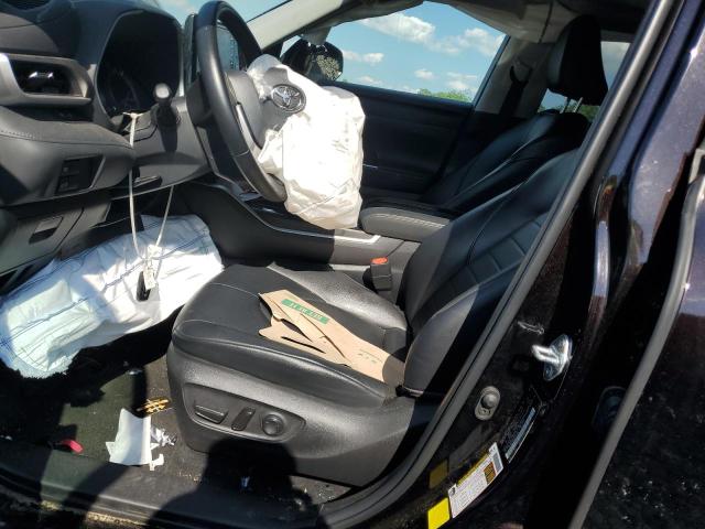 5TDGZRAH6NS132648 - 2022 TOYOTA HIGHLANDER XLE PURPLE photo 7