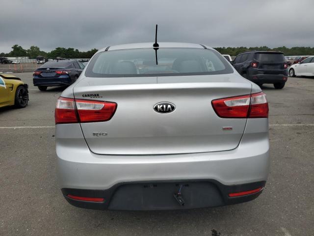 KNADM4A30F6506579 - 2015 KIA RIO LX SILVER photo 6