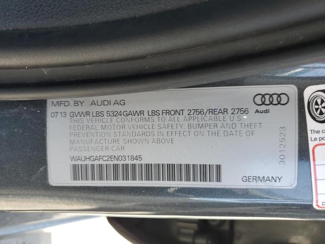 WAUHGAFC2EN031845 - 2014 AUDI A6 PRESTIGE გრაფიტი ფოტო 12