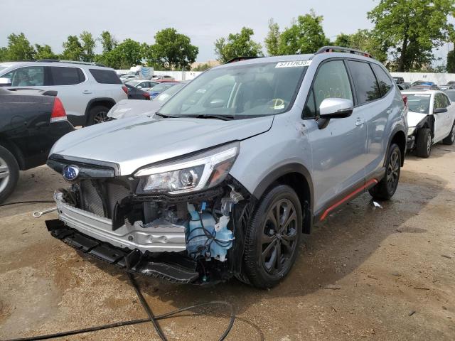 JF2SKAKC2KH569860 - 2019 SUBARU FORESTER SPORT SILVER photo 1