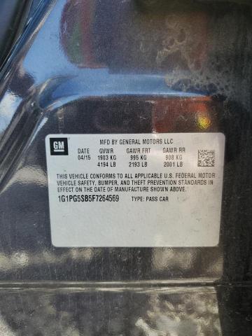 1G1PG5SB5F7264569 - 2015 CHEVROLET CRUZE LTZ CHARCOAL photo 13