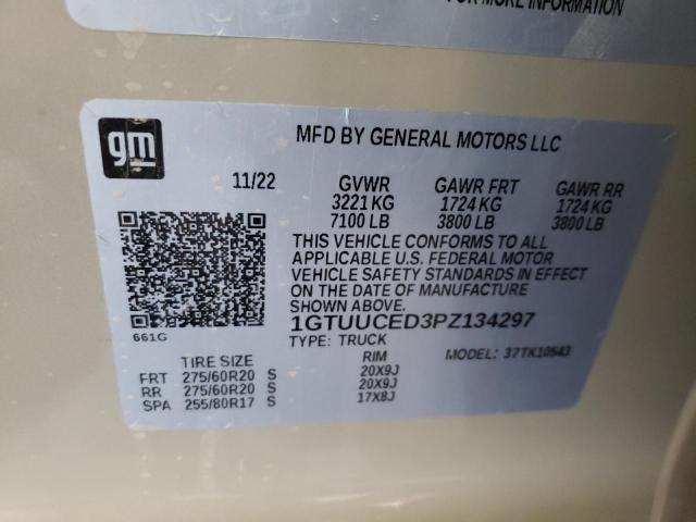 1GTUUCED3PZ134297 - 2023 GMC SIERRA K1500 ELEVATION TAN photo 13