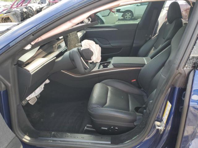 5YJSA1E68MF431279 - 2021 TESLA MODEL S Mavi foto 7