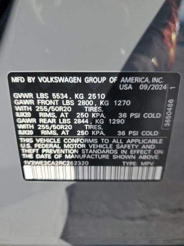 1V2WE2CA2RC262320 - 2024 VOLKSWAGEN ATLAS CROS SE Gris foto 13