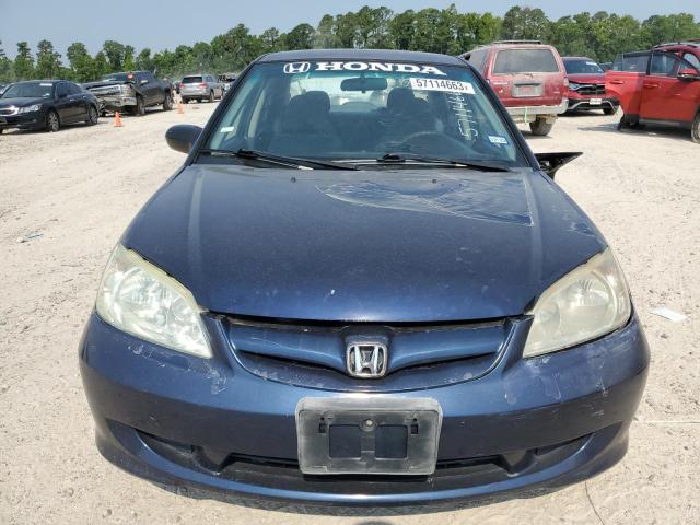 2HGES16564H510428 - 2004 HONDA CIVIC LX BLUE photo 5