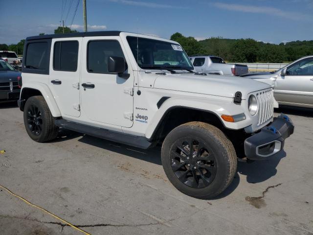 1C4JJXP63MW720948 - 2021 JEEP WRANGLER U SAHARA 4XE WHITE photo 4