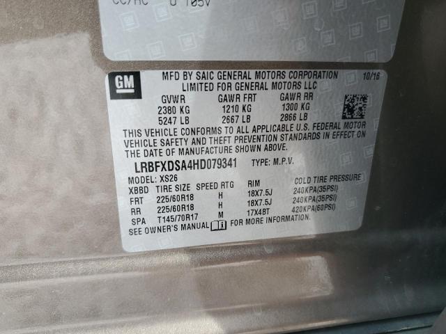 LRBFXDSA4HD079341 - 2017 BUICK ENVISION ESSENCE Qəhvəyi foto 14