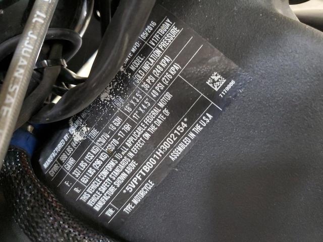 5VPFTB001H3002154 - 2017 VICTORY MOTORCYCLES OCTANE ნაცრისფერი ფოტო 10