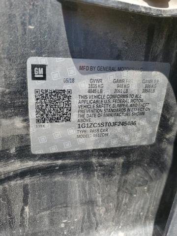 1G1ZC5ST0JF245486 - 2018 CHEVROLET MALIBU LS Gris foto 12