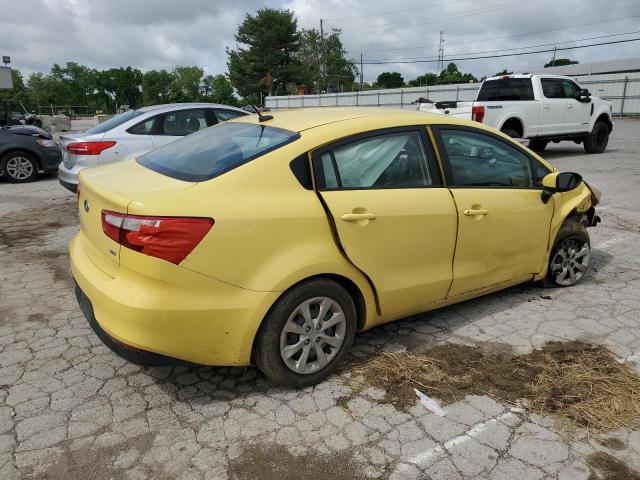 KNADM4A35G6687650 - 2016 KIA RIO LX YELLOW photo 3