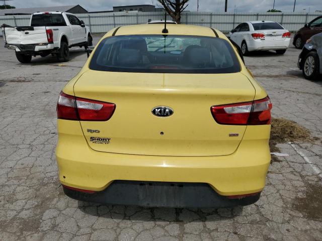 KNADM4A35G6687650 - 2016 KIA RIO LX YELLOW photo 6