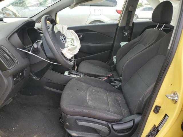 KNADM4A35G6687650 - 2016 KIA RIO LX YELLOW photo 7