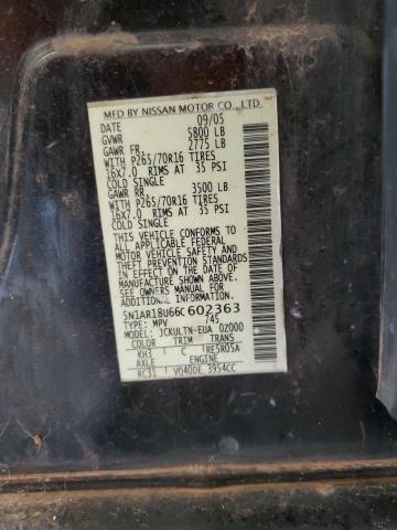 5N1AR18U66C602363 - 2006 NISSAN PATHFINDER LE 黑色 照片 13