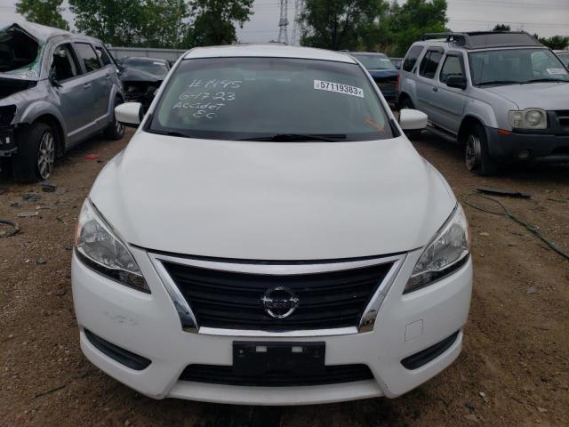 3N1AB7AP0EY314380 - 2014 NISSAN SENTRA S WHITE photo 5