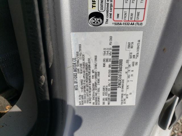 2FMZA51617BA03000 - 2007 FORD FREESTAR SE SILVER photo 13