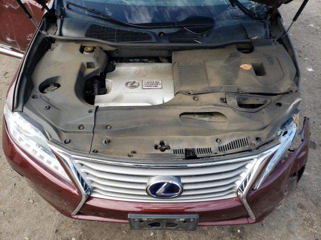 2T2BC1BA1FC009747 - 2015 LEXUS RX 450H BURGUNDY photo 11