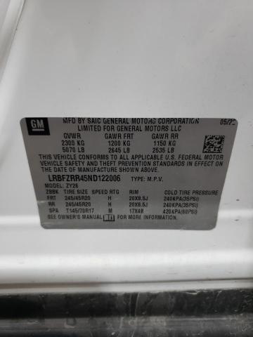 LRBFZRR45ND122006 - 2022 BUICK ENVISION AVENIR WHITE photo 13