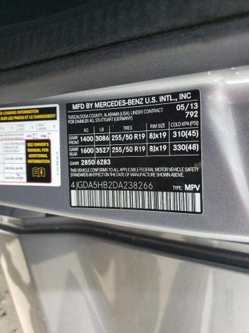 4JGDA5HB2DA238266 - 2013 MERCEDES-BENZ ML 350 4MATIC SILVER photo 14