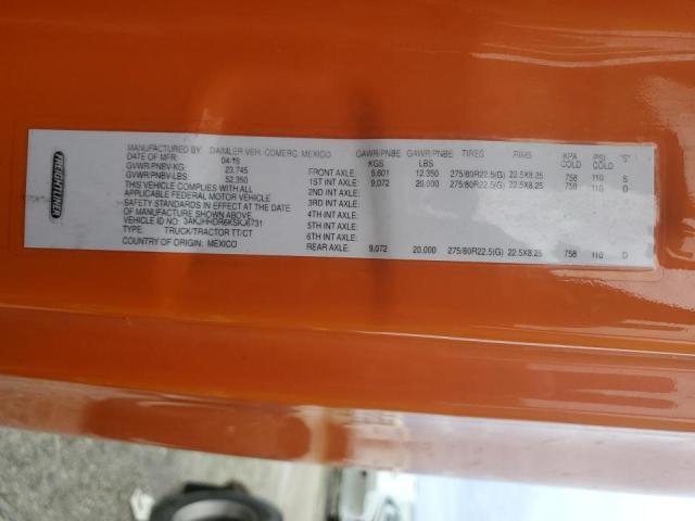 3AKJHHDR6KSKJ6731 - 2019 FREIGHTLINER CASCADIA 1 ORANGE photo 10