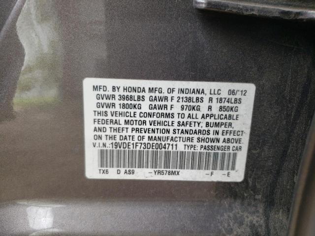 19VDE1F73DE004711 - 2013 ACURA ILX 20 TECH GRAY photo 13