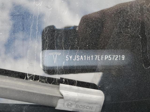5YJSA1H17EFP57219 - 2014 TESLA MODEL S Boz foto 12