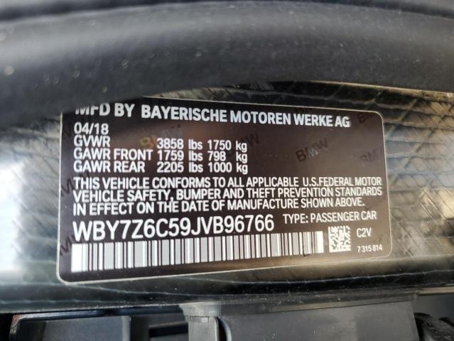 WBY7Z6C59JVB96766 - 2018 BMW I3 S BEV GRAY photo 12