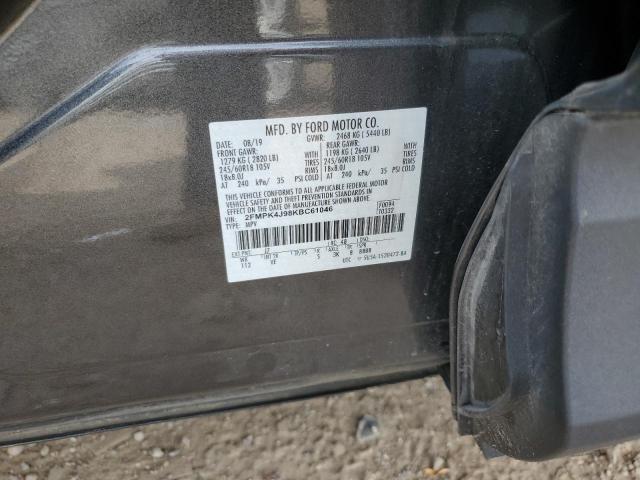 2FMPK4J98KBC61046 - 2019 FORD EDGE SEL SILVER photo 13