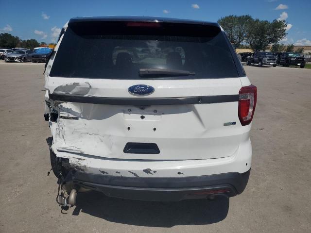 1FM5K8AR4HGD60303 - 2017 FORD EXPLORER POLICE INTERCEPTOR თეთრი ფოტო 6