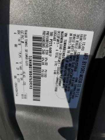 1LNHM81W84Y639593 - 2004 LINCOLN TOWN CAR EXECUTIVE Silber Foto 12