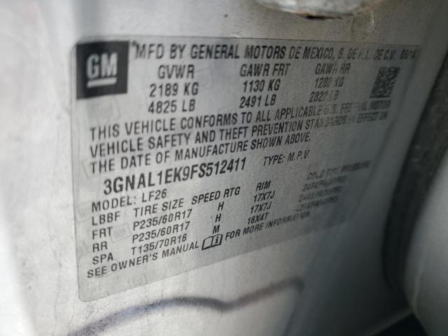 3GNAL1EK9FS512411 - 2015 CHEVROLET CAPTIVA LS 银色 照片 13