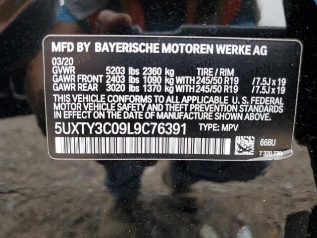 5UXTY3C09L9C76391 - 2020 BMW X3 SDRIVE30I BLACK photo 13