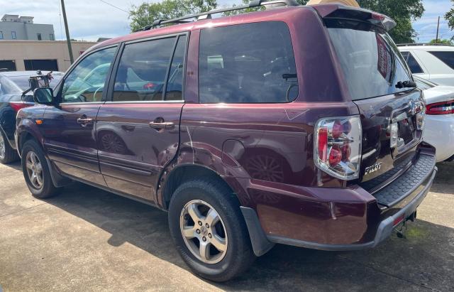 2HKYF18697H532313 - 2007 HONDA PILOT EXL BURGUNDY photo 3