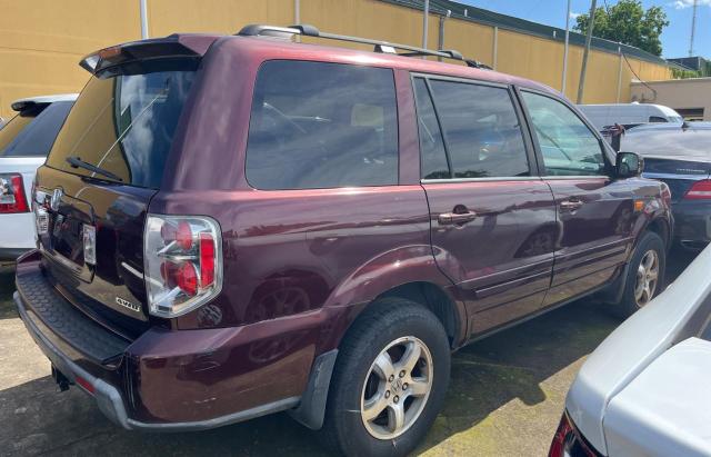 2HKYF18697H532313 - 2007 HONDA PILOT EXL BURGUNDY photo 4