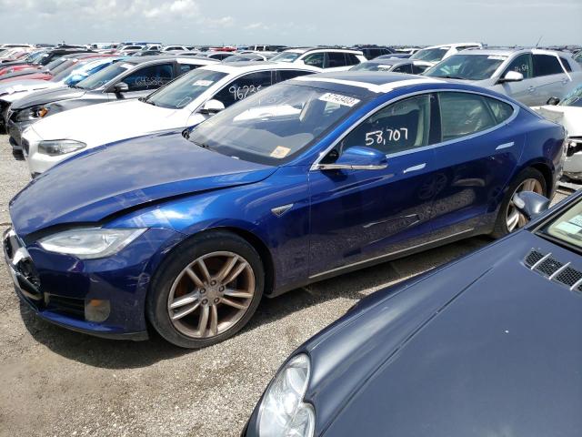 5YJSA1E13GF129942 - 2016 TESLA MODEL S ლურჯი ფოტო 1