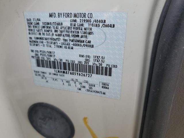 1LNHM87A85Y626727 - 2005 LINCOLN LS 白色 照片 13