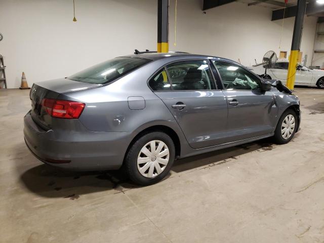 3VW2K7AJ1FM277309 - 2015 VOLKSWAGEN JETTA BASE 灰色 照片 3