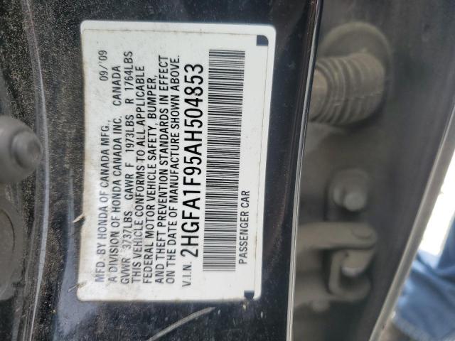 2HGFA1F95AH504853 - 2010 HONDA CIVIC EXL GRAY photo 13