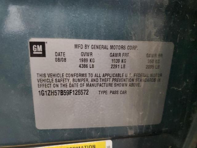 1G1ZH57B59F126572 - 2009 CHEVROLET MALIBU 1LT 灰色 照片 12