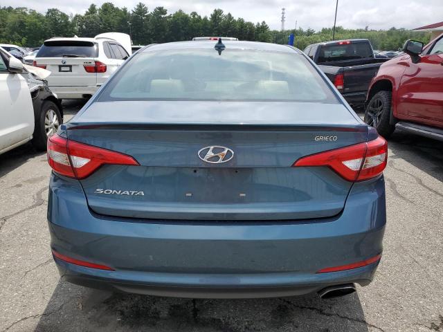 5NPE24AF9FH211252 - 2015 HYUNDAI SONATA SE BLUE photo 6