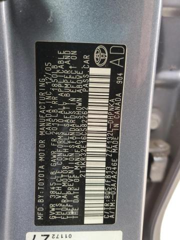 2T1KR32E16C582262 - 2006 TOYOTA COROLLA MA XR BLUE photo 13