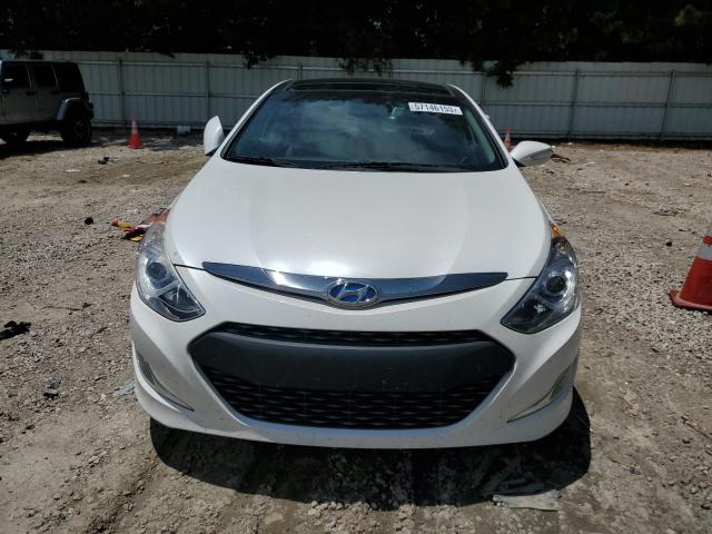 KMHEC4A44EA104574 - 2014 HYUNDAI SONATA HYBRID WHITE photo 5