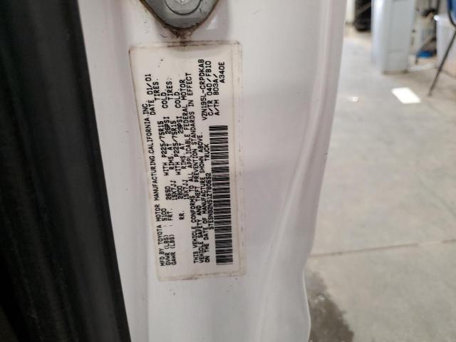 5TESN92N51Z780652 - 2001 TOYOTA TACOMA XTRACAB PRERUNNER თეთრი ფოტო 13