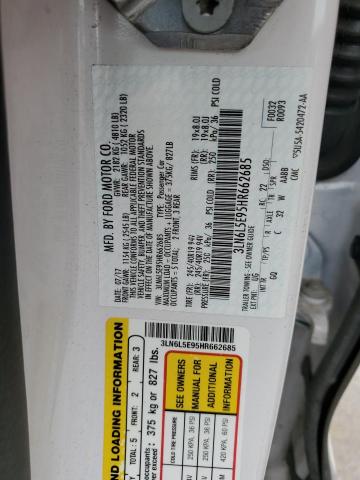 3LN6L5E95HR662685 - 2017 LINCOLN MKZ RESERVE თეთრი ფოტო 12