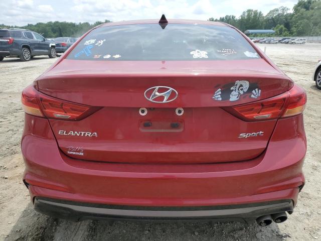 KMHD04LB8JU658029 - 2018 HYUNDAI ELANTRA SPORT RED photo 6