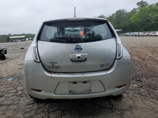 1N4AZ0CP3FC319960 - 2015 NISSAN LEAF S SILVER photo 6