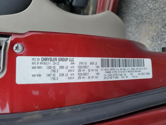 2C4RC1CG7ER171466 - 2014 CHRYSLER TOWN & COU TOURING L RED photo 13