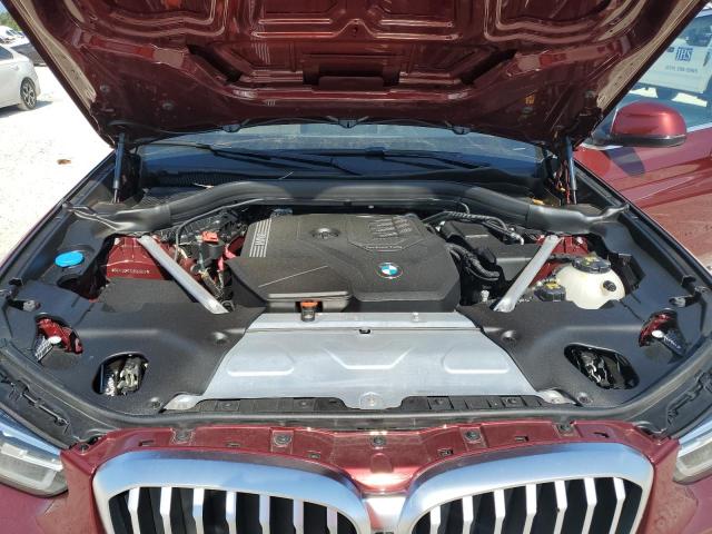 5UX43DP07N9K62928 - 2022 BMW X3 SDRIVE30I BURGUNDY photo 12